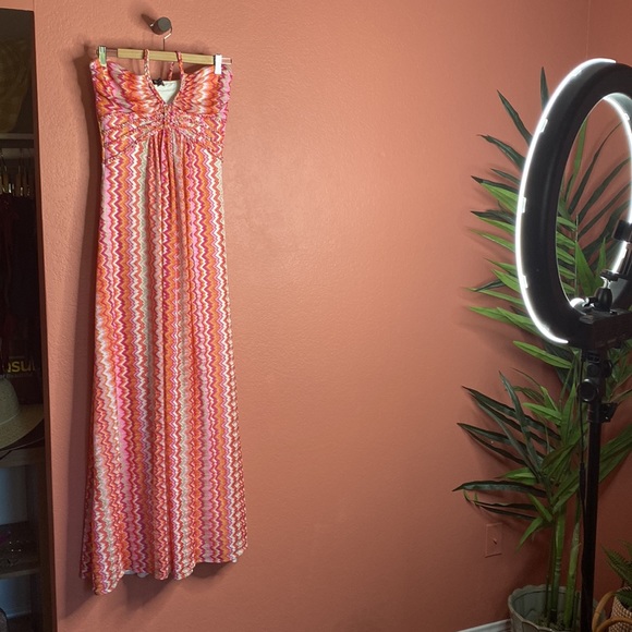 Sky Dress Pink Missoni-Like Knit Size Medium - Picture 3 of 7